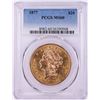 Image 1 : 1877 $20 Liberty Head Double Eagle Gold Coin PCGS MS60