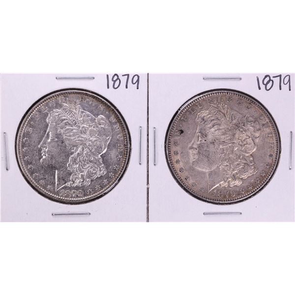 Lot of (2) 1879 $1 Morgan Silver Dollar Coins