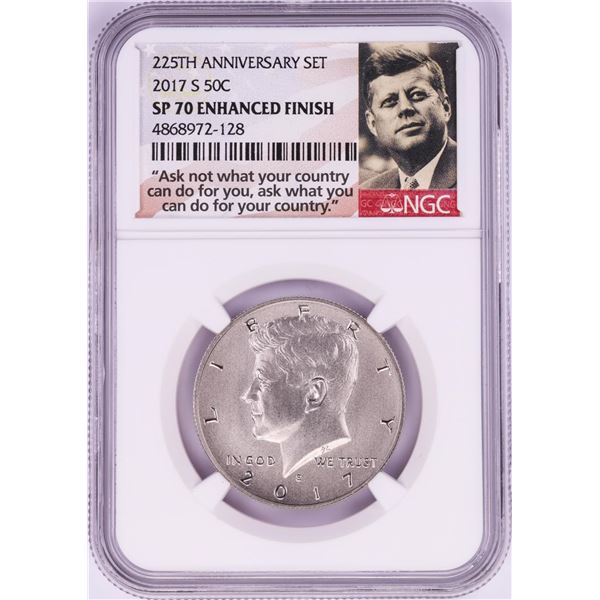 2017-S Proof Kennedy Half Dollar Coin NGC SP70 Enhanced Finish