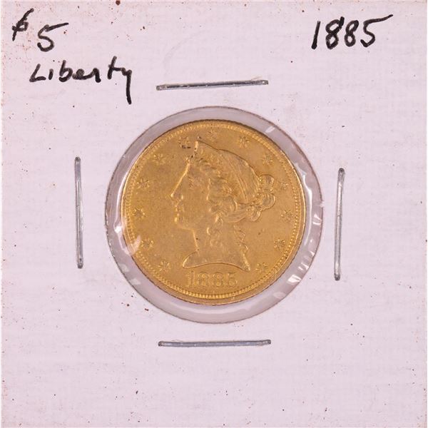 1885 $5 Liberty Head Half Eagle Gold Coin