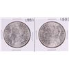 Image 1 : Lot of (2) 1887 $1 Morgan Silver Dollar Coins