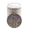 Image 1 : Roll of (20) Mixed Date Walking Liberty Half Dollar Coins