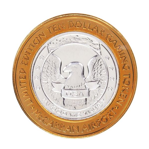 .999 Silver McCarran International Airport $10 Casino Limited Edition Gaming Token