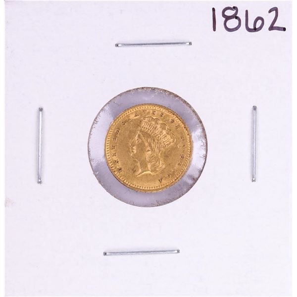 1862 $1 Indian Princess Head Gold Dollar Coin