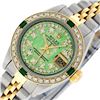 Image 2 : Rolex Ladies Two Tone MOP Diamond & Emerald Oyster Perpetual Datejust Watch