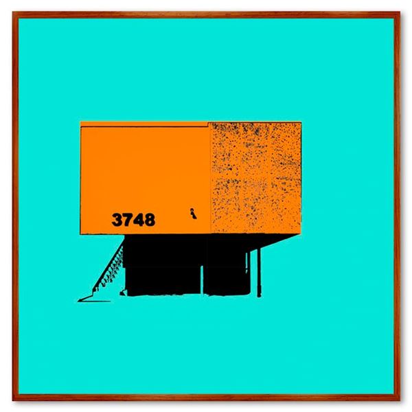 Claudio Santini "Dingbat 5" Limited Edition Mixed Media on Canvas