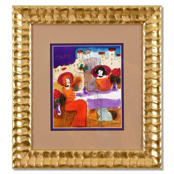 Moshe Leider Original Watercolor in Custom Frame