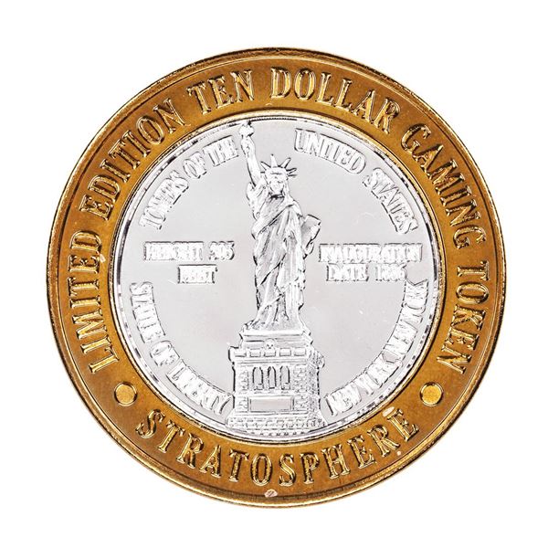 .999 Silver Stratosphere Las Vegas, Nevada $10 Casino Limited Edition Gaming Token