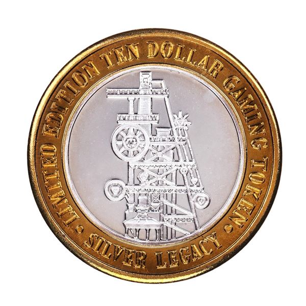 .999 Fine Silver Silver Legacy Reno, Nevada $10 Limited Edition Gaming Token