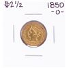 Image 1 : 1850-O $2 1/2 Liberty Head Quarter Gold Coin