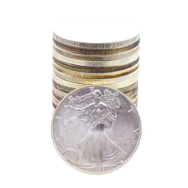 Roll of (20) Brilliant Uncirculated 1996 $1 American Silver Eagle Coins