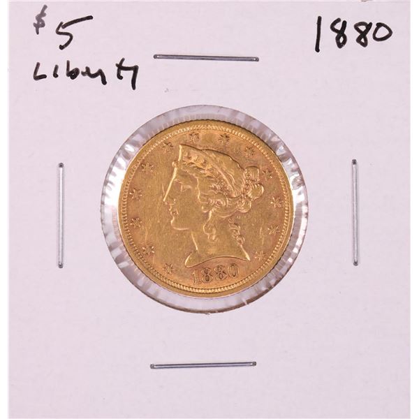1880 $5 Liberty Head Half Eagle Gold Coin