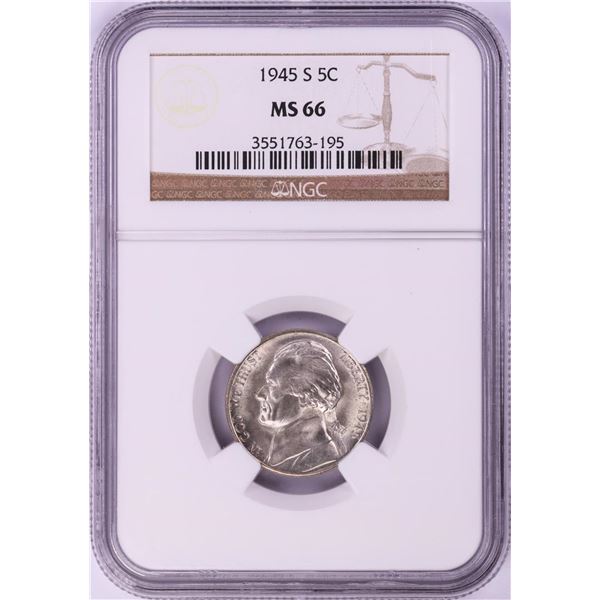 1945-S Jefferson Nickel Coin NGC MS66