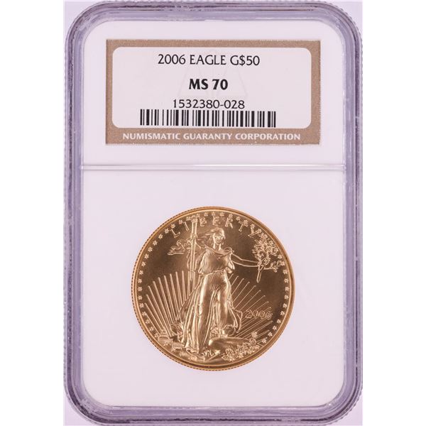 2006 $50 American Gold Eagle Coin NGC MS70