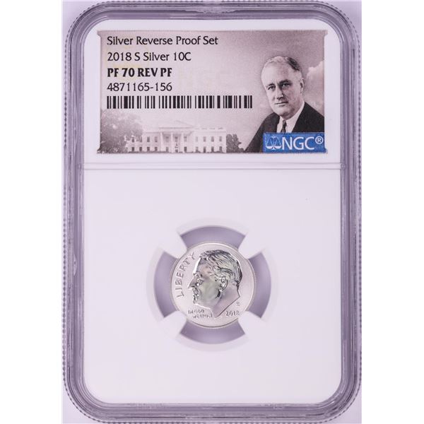 2018-S Reverse Proof Roosevelt Dime Silver Coin NGC PF70 Rev PF