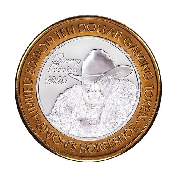 .999 Silver Binion's Horseshoe Las Vegas, NV $10 Casino Limited Edition Gaming Token