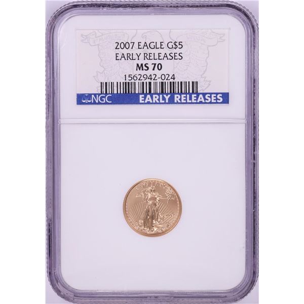2007 $5 American Gold Eagle Coin NGC MS70 Early Releases