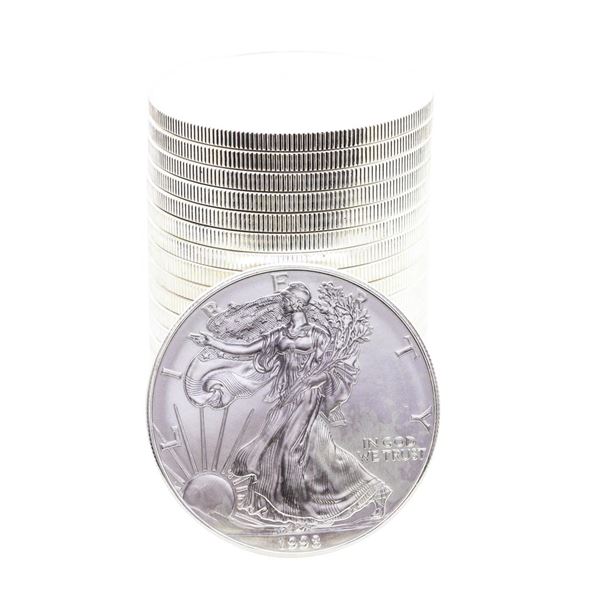Roll of (20) Brilliant Uncirculated 1998 $1 American Silver Eagle Coins