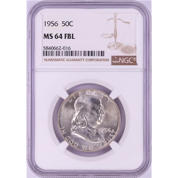 1956 Franklin Half Dollar Coin NGC MS64FBL