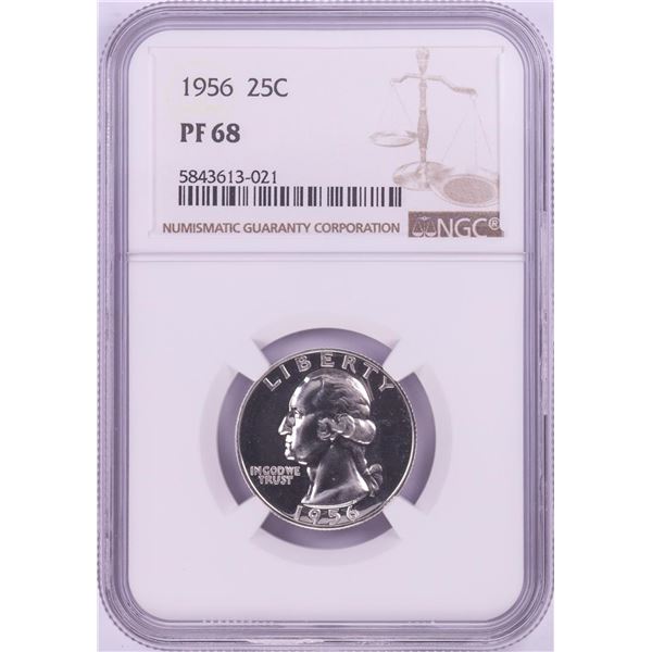 1956 Proof Washington Quarter Coin NGC PF68
