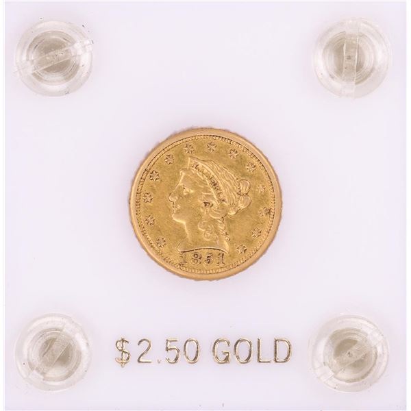 1851-O $2 1/2 Liberty Head Half Eagle Gold Coin