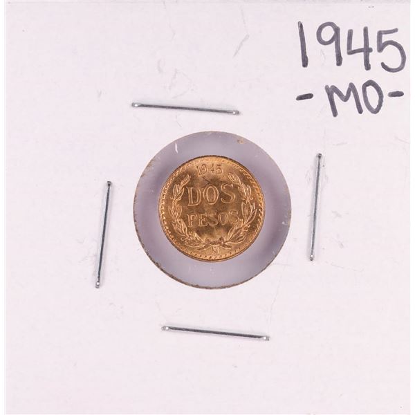 1945 Mexico Dos Pesos Gold Coin