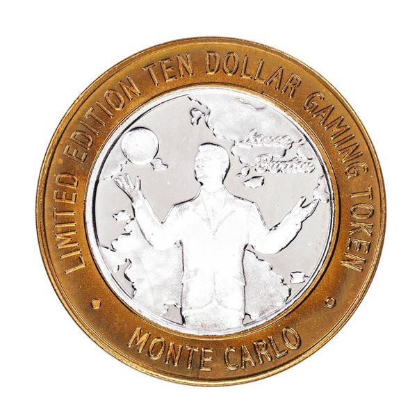 .999 Silver Monte Carlo Las Vegas, Nevada $10 Casino Limited Edition Gaming Token