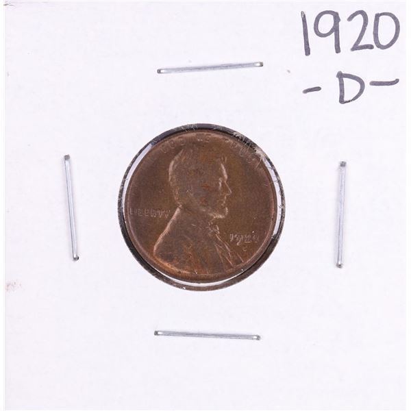 1920-D Lincoln Wheat Cent Coin