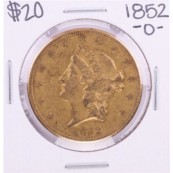 1852-O Type 1 $20 Liberty Head Double Eagle Gold Coin