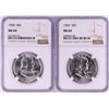 Image 1 : Lot of 1958-1959 Half Dollar Coins NGC MS64