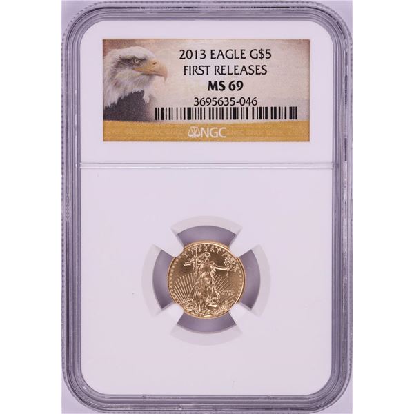2013 $5 American Gold Eagle Coin NGC MS69 First Releases