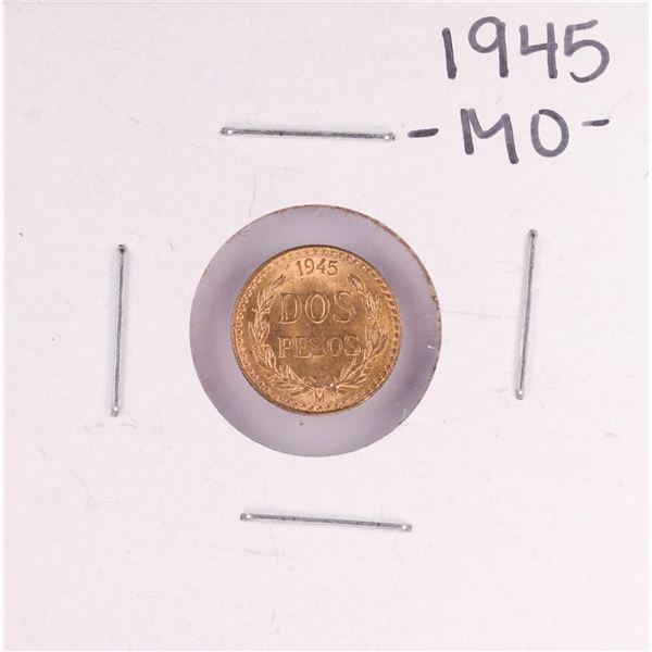 1945 Mexico Dos Pesos Gold Coin