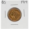 Image 1 : 1914-D $5 Indian Head Half Eagle Gold Coin