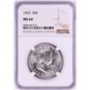 Image 1 : 1953 Franklin Half Dollar Coin NGC MS64