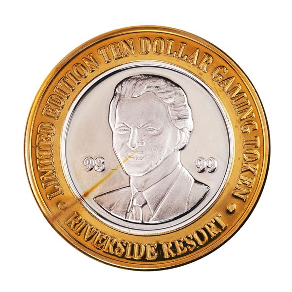 .999 Silver Riverside Resort Casino Laughlin, NV $10 Limited Edition Gaming Token