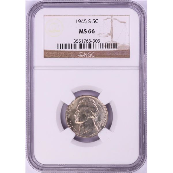 1945-S Jefferson Nickel Coin NGC MS66