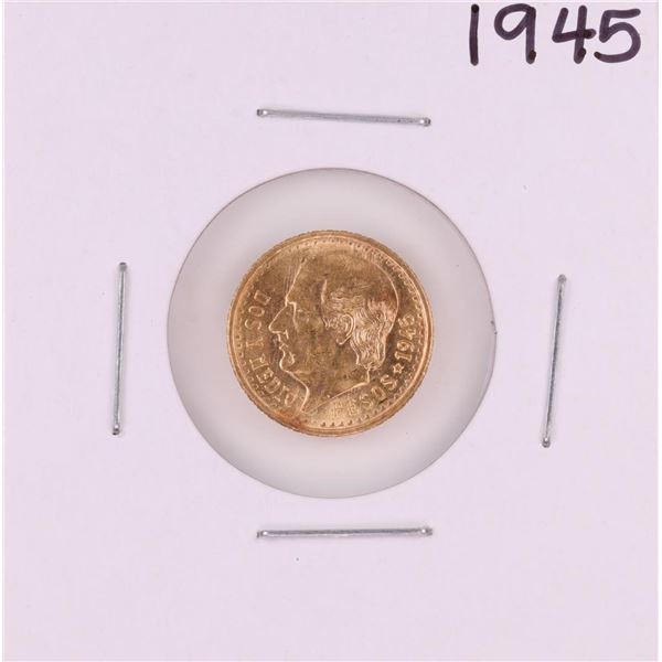 1945 Mexico Dos Y Medio Pesos Gold Coin