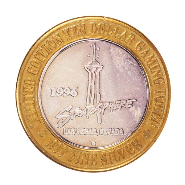 .999 Silver Stratosphere Las Vegas, Nevada $10 Casino Limited Edition Gaming Token