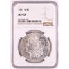Image 1 : 1881-S $1 Morgan Silver Dollar Coin NGC MS63 Great Toning