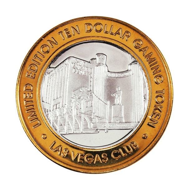 .999 Silver Las Vegas, Nevada Club $10 Casino Limited Edition Gaming Token