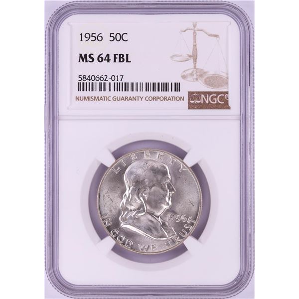 1956 Franklin Half Dollar Coin NGC MS64FBL