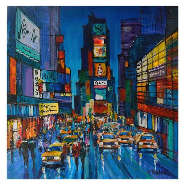 Rafael "Time Square Is Calling" Original Acrylic on Canvas