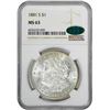 Image 2 : 1881-S $1 Morgan Silver Dollar Coin NGC MS63 CAC Amazing Toning