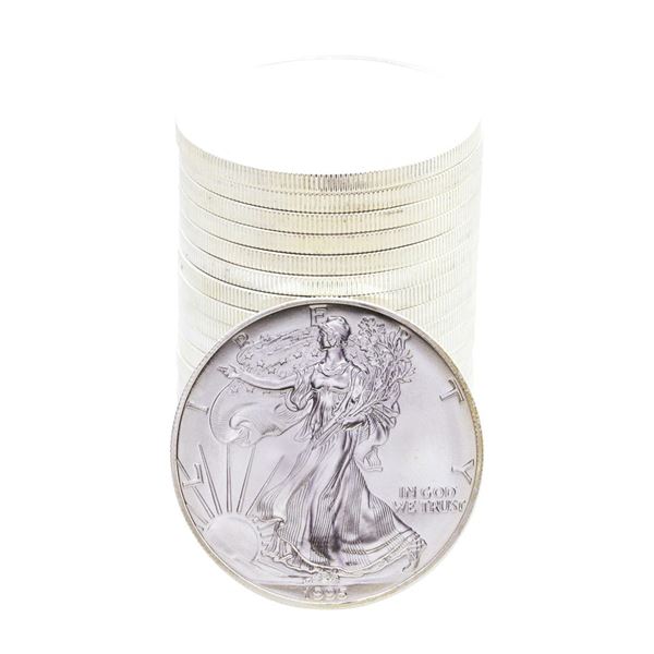 Roll of (20) Brilliant Uncirculated 1995 $1 American Silver Eagle Coins