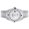 Image 8 : Rolex Men's Stainless Steel MOP Roman 36MM Diamond & Sapphire Datejust Wristwatch