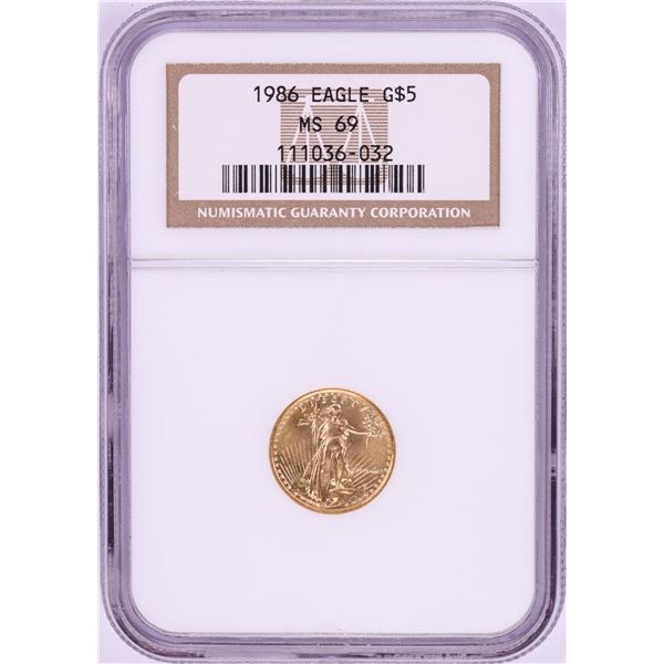 1986 $5 American Gold Eagle Coin NGC MS69