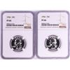 Image 1 : Lot of (2) 1956 Proof Washington Quarter Coins NGC PF66