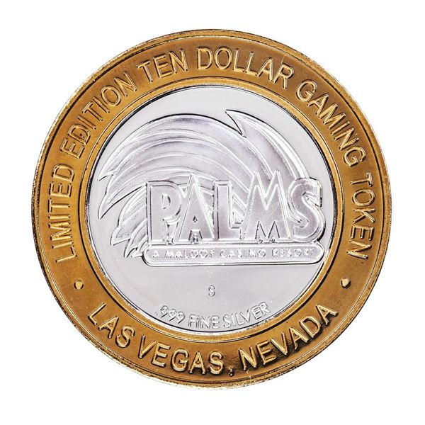 .999 Silver Palms Casino Las Vegas, NV $10 Casino Limited Edition Gaming Token