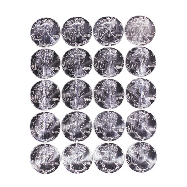 Original Roll of (20) Brilliant Uncirculated 1987 $1 American Silver Eagle Coins