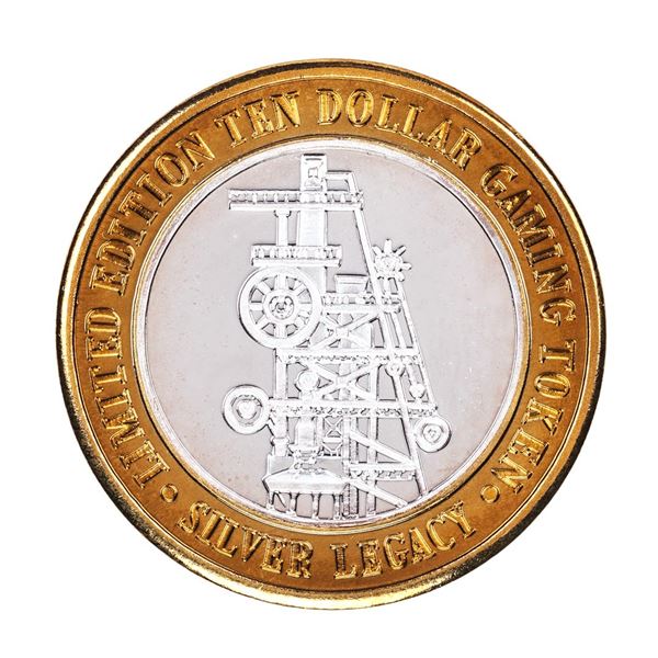 .999 Fine Silver Silver Legacy Reno, Nevada $10 Limited Edition Gaming Token